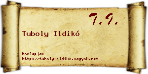 Tuboly Ildikó névjegykártya
