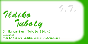 ildiko tuboly business card