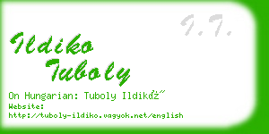 ildiko tuboly business card